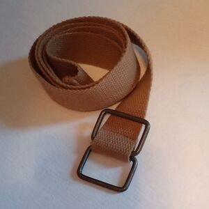 Tan Leather Belt with Antique Brass Hardware